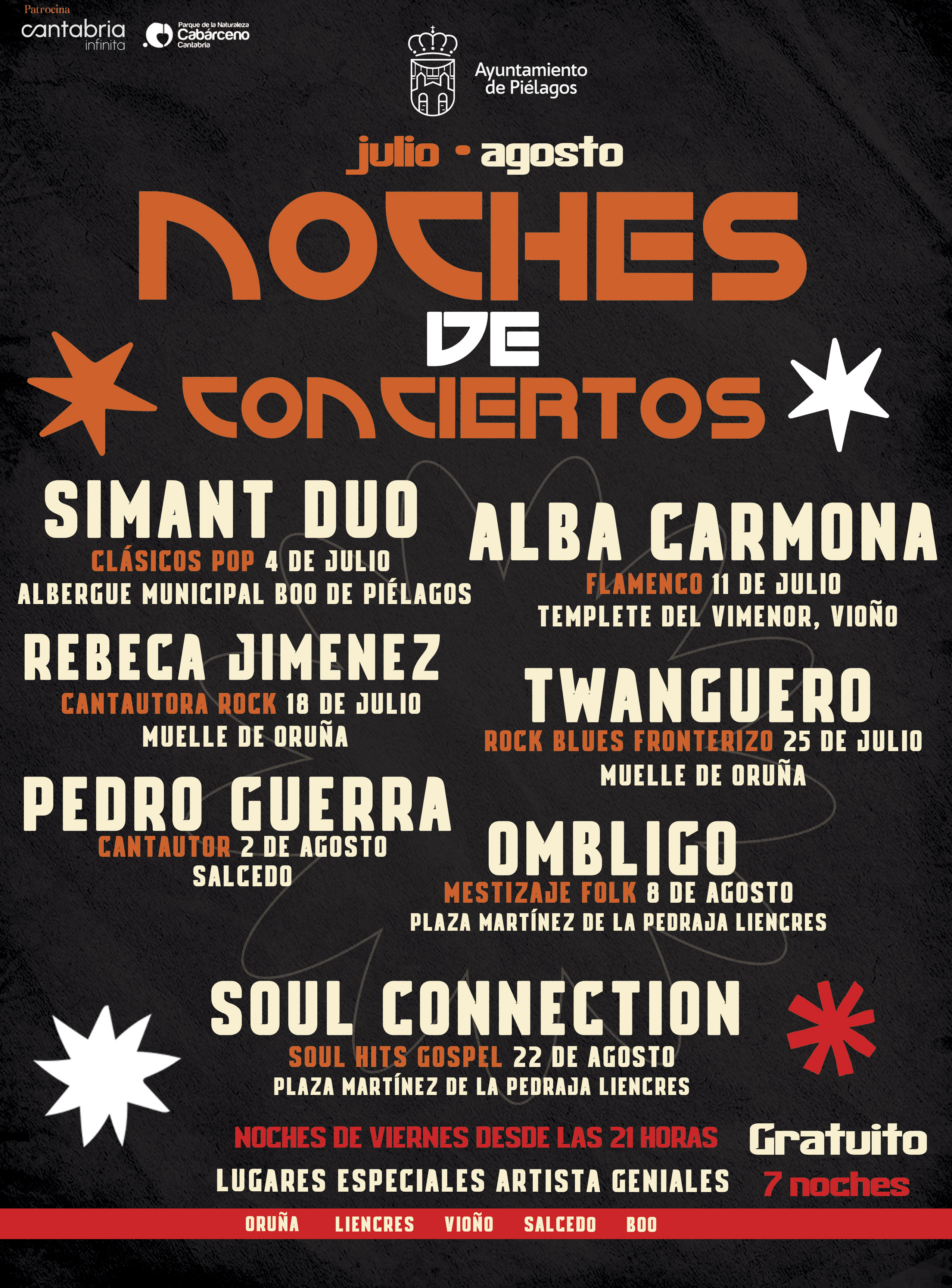 Cartel Noches de Conciertos