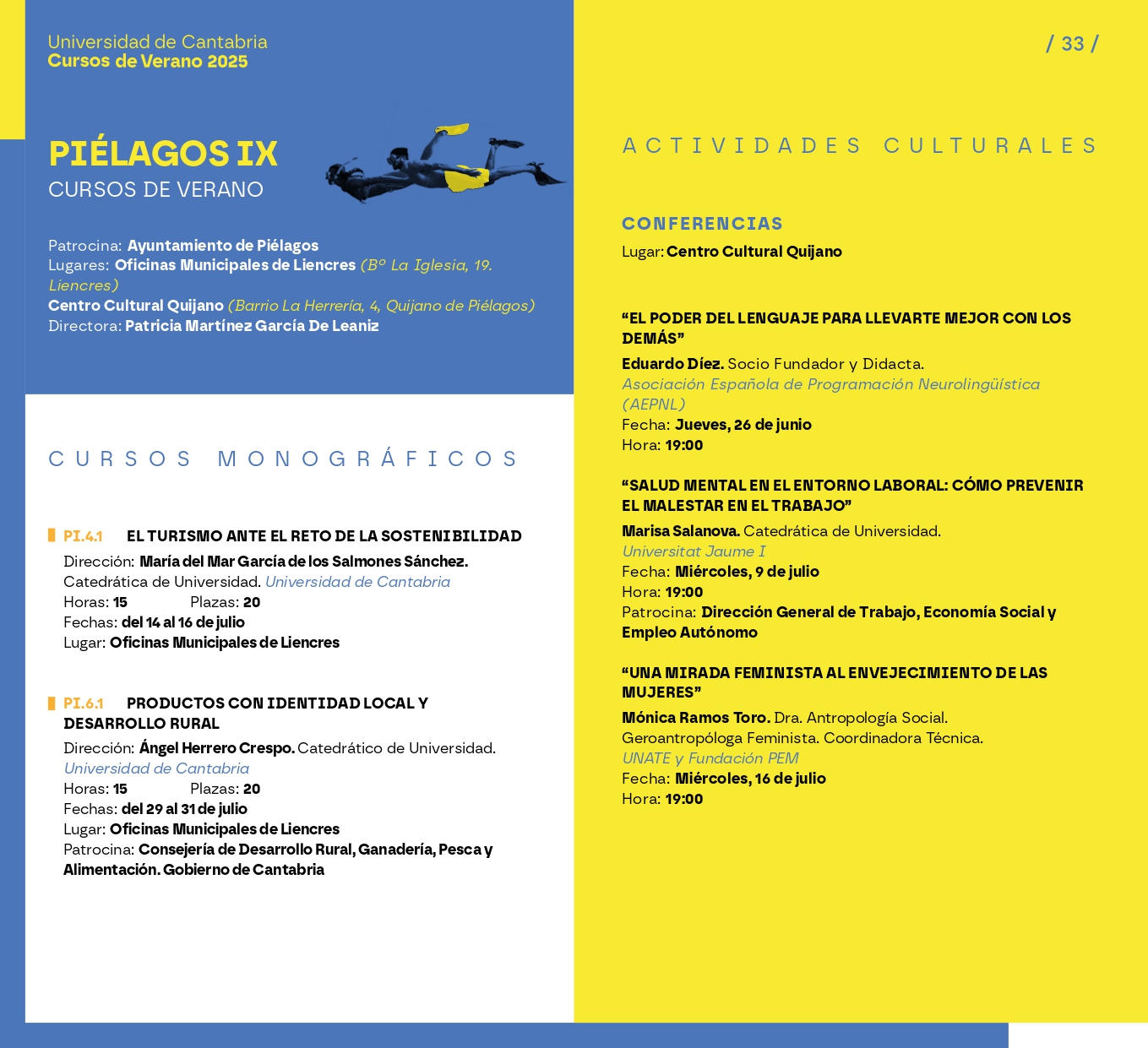 Programa General Cursos de Verano UC 2025