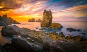 Una foto de la costa de Piélagos ...