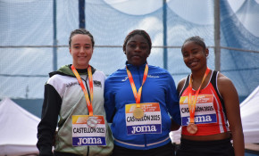 La atleta del Piélagos Andrea Njimi, ...