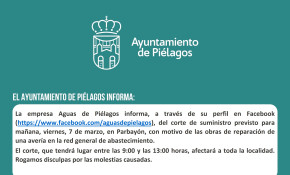 Aviso de corte de suministro de agua ...