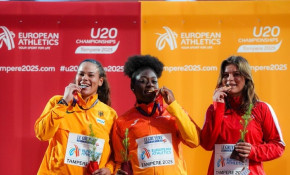 La atleta del Piélagos Andrea Njimi ...