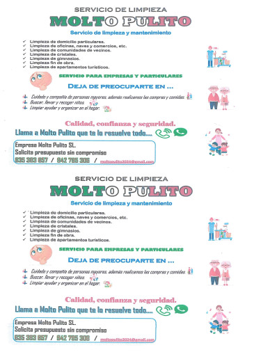 MOLTO PULITO LIMPIEZA, MANTENIMIENTO Y ...