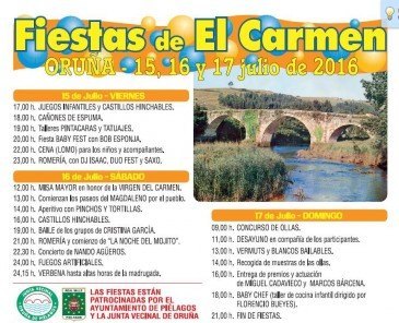 Fiestas de El Carmen 2016 en Oruña