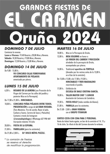 Fiestas del Carmen 2024 - Oruña de ...
