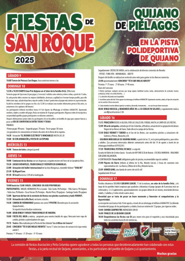 Fiestas de San Roque 2025 - Quijano 