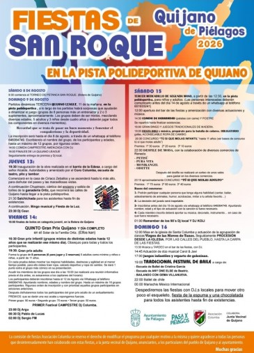 Fiestas de San Roque 2026 - Quijano de ...
