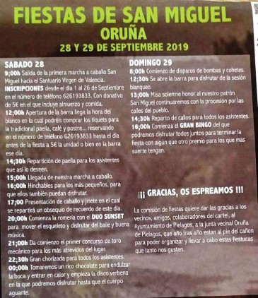 Fiestas de San Miguel 2019 - Oruña de ...