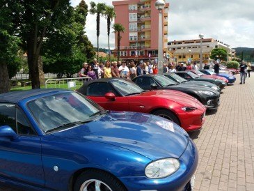 Medio centenar de vehículos ...