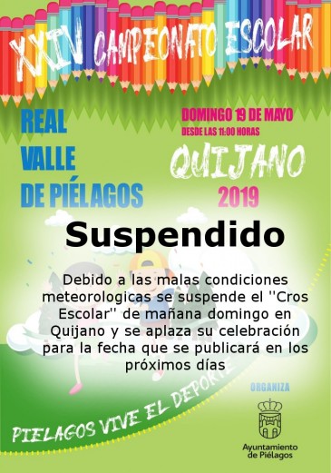 Debido a las malas condiciones ...