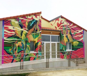 Un mural urbano realizado por Néstor ...