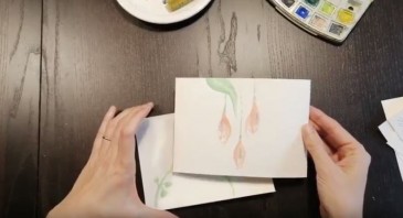 Un taller de elaboración de tarjetas, ...