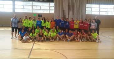 Las jugadoras del Ferrer de La Rioja, ...