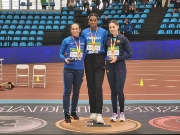 La atleta del Piélagos Osasere Eghosa, ...