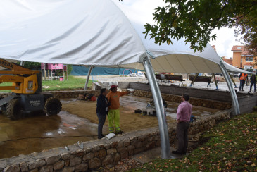 En marcha la colocación de la cubierta ...