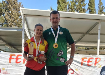 La deportista del Club Petanca ...