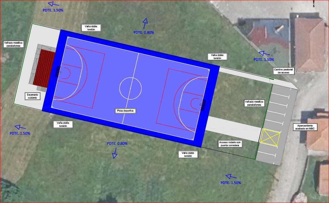 Piélagos licita la construcción de una pista multideportiva en Carandía por 443.332 euros